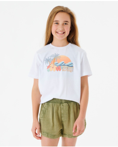 Rip Curl Girls LOW TIDE TEE WHITE