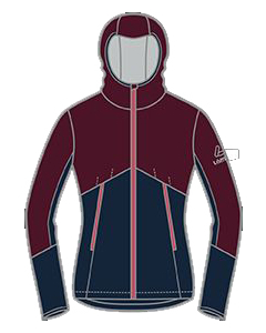 Löffler Womens Hooded Jacket Nevia WS Light 26257 595 burgund