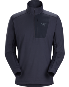 Arcteryx Men's RHO LT ZIP NECK BLACK SAP