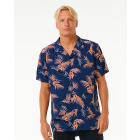 Rip Curl Men's SURF REVIVAL FLORAL S/S SHIRT WASHED NAVY