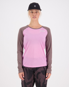 Mons Royale Women's Icon Merino Raglan Pop Pink / Iron