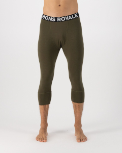 Mons Royale Men's Cascade 3/4 Legging Merino Flex Dark Olive