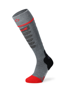 Lenz heat sock 5.1 toe cap slim fit grau/rot