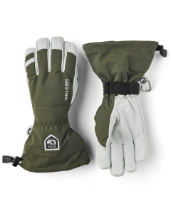 Hestra Men's Army Leather Heli Ski - 5 finger Olive