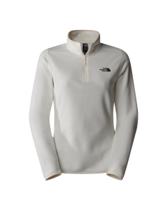 TNF Women's 100 GLACIER 1/4 ZIP - EU White Dune-NPF