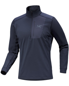 Arcteryx Men's Rho LT Zip Neck Black Sapphire