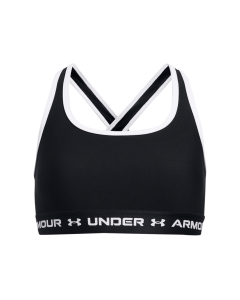 UA Girls 1369971 Crossback Sports Bra 001 black-white