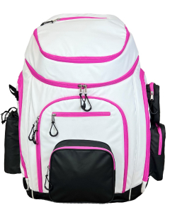 Skiracing Rucksack weiß/pink