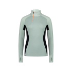 Mons Royale Women's Olympus Half Zip glacier/dew/black